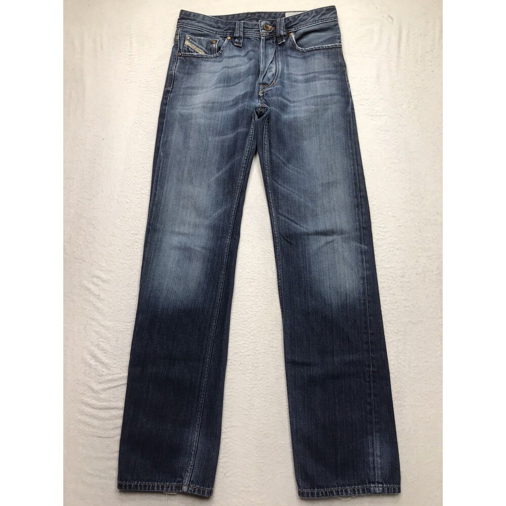 DIESEL Larkee Jeans Men 29x33 Dark Whiskered Wash Reg Straight Button Fly
